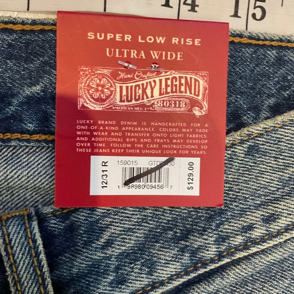 Lucky Brand Lucky Legends Jeans Women 12/31 Ultra Wide Leg Low Rise Y2K Coquette